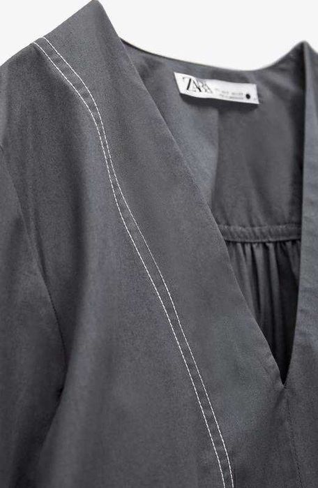 Коротка сіра сукня Zara