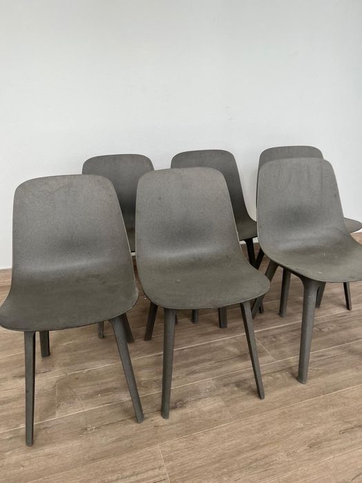 Pack 3 cadeiras IKEA ODGER cinzento antracite