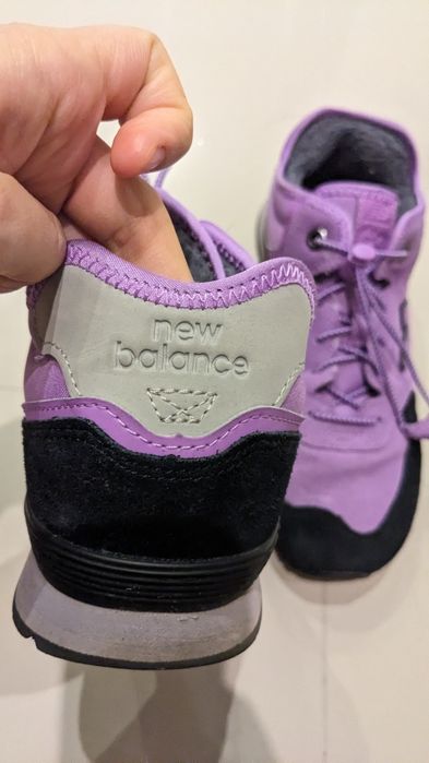 Fioletowe jesienne zimowe buty ocieplane new balance 40 damskie