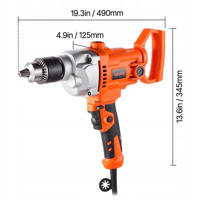 Wiertło z trzonkiem łopatkowym VEVOR 12,7 mm 3,2 A