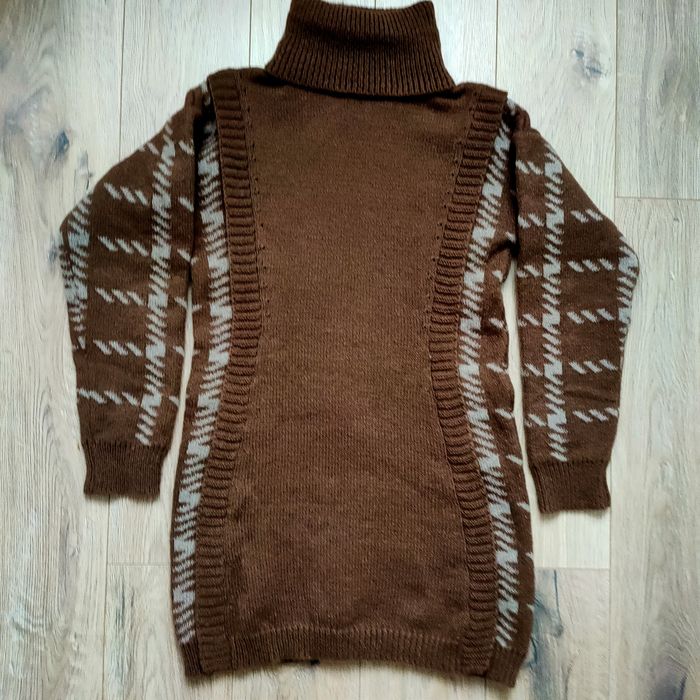 Sukienka sweter dzianina golf