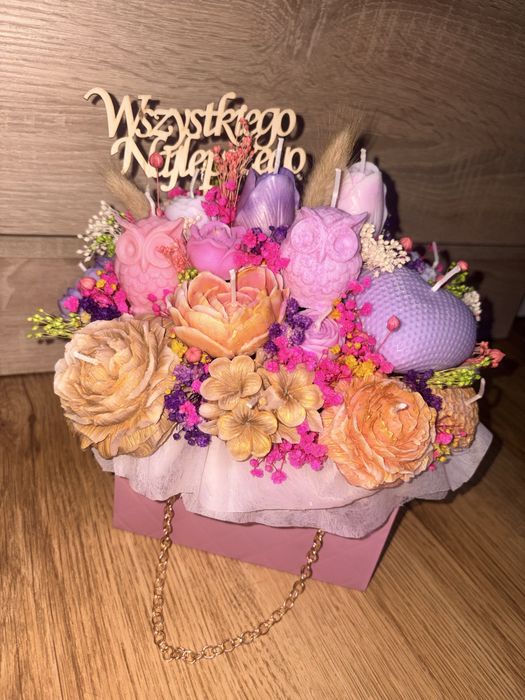Flower box ze świec sojowych