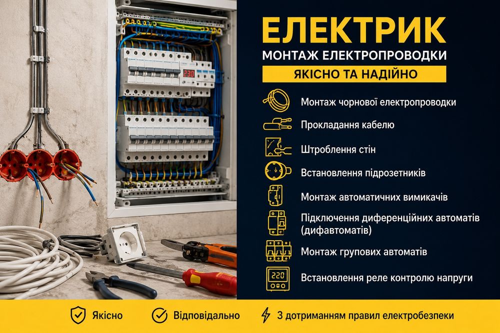 Електрик. Електромонтажні роботи