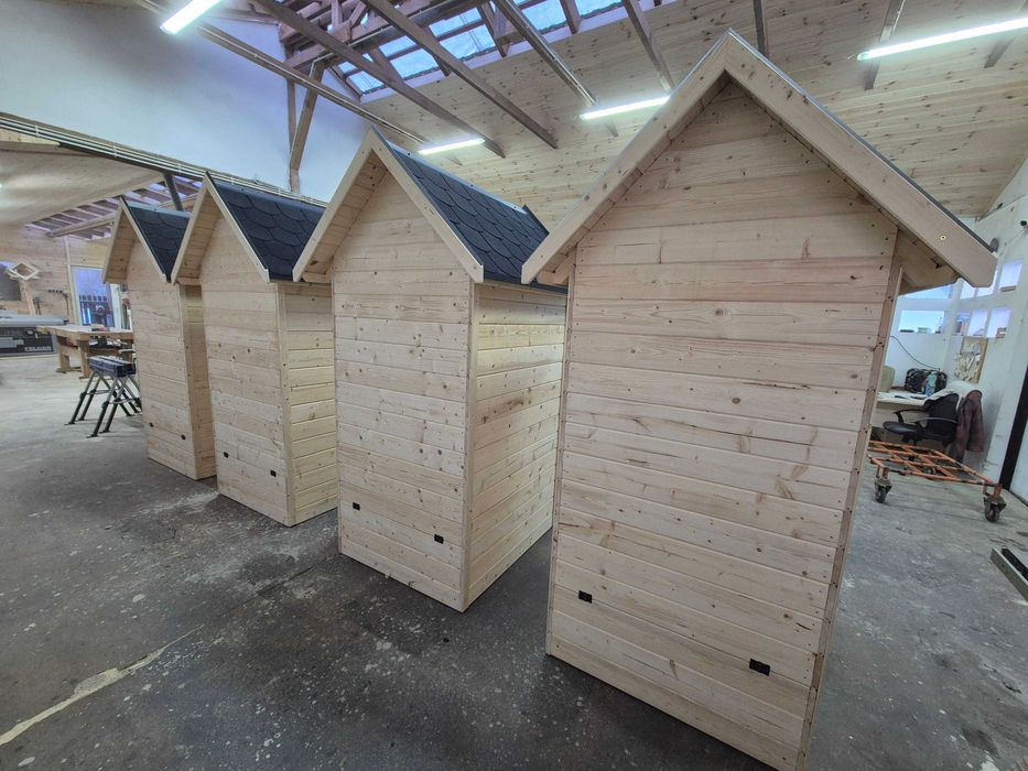 Toaleta drewniana PREMIUM solidna, duża, ogrodowa, świerk skandynawski