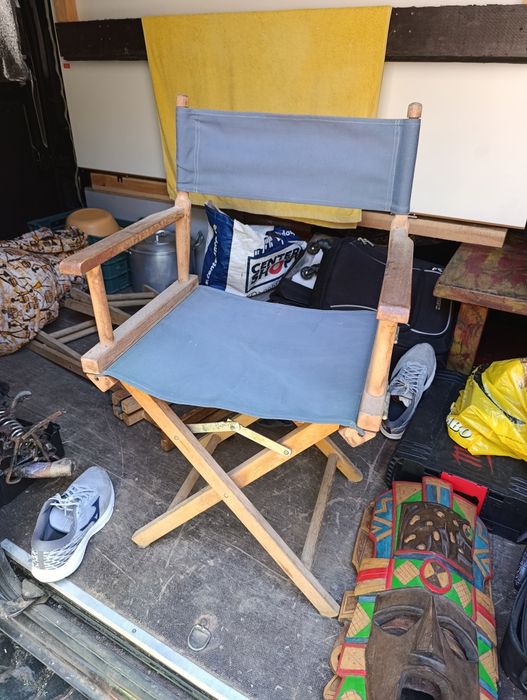 Conjunto com 3 Cadeiras de Diretor Estilo Cinema – Preservadas e Elega