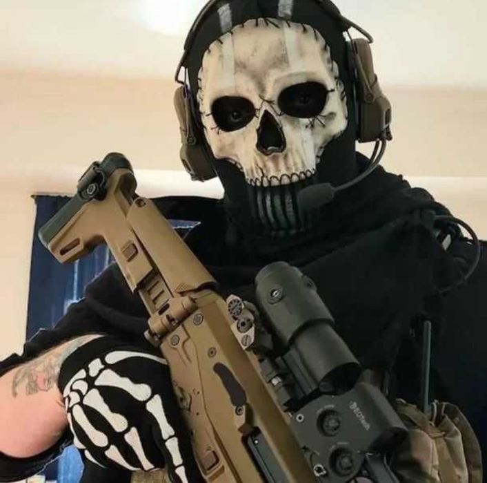 Маска череп тактическая балаклава баф призрак Ghost Call of Duty