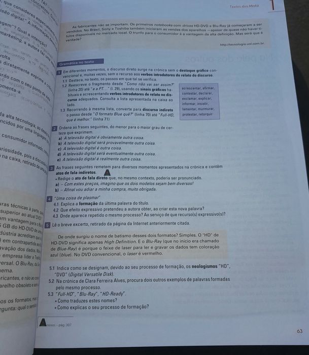 Manual 10° ano Português