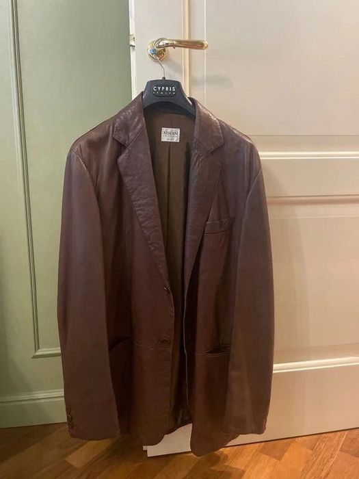 Blazer de Pele Armani Collezioni L Vintage