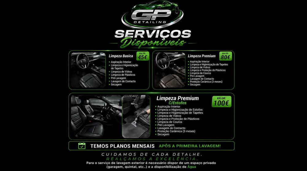 DETAILING AUTOMOVEL AO DOMICILIO (LISBOA)