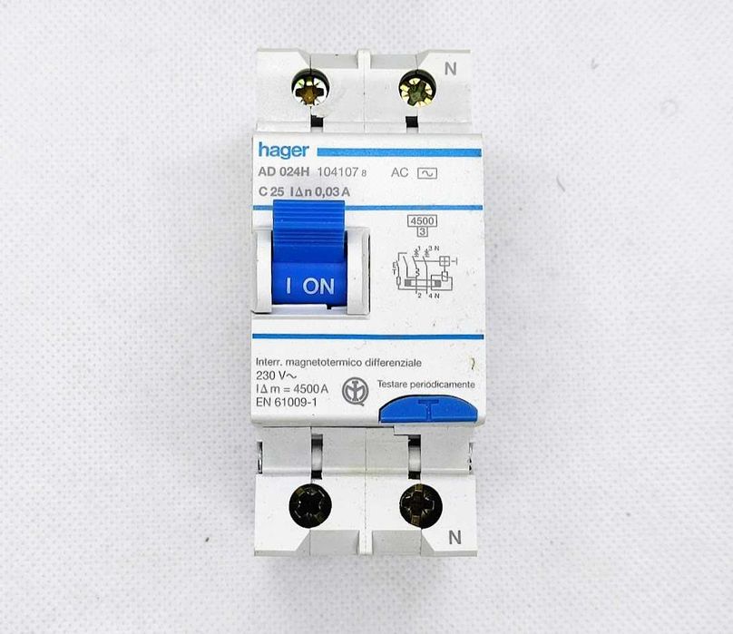 Disjuntor NOVO electricidade Hager AD024H