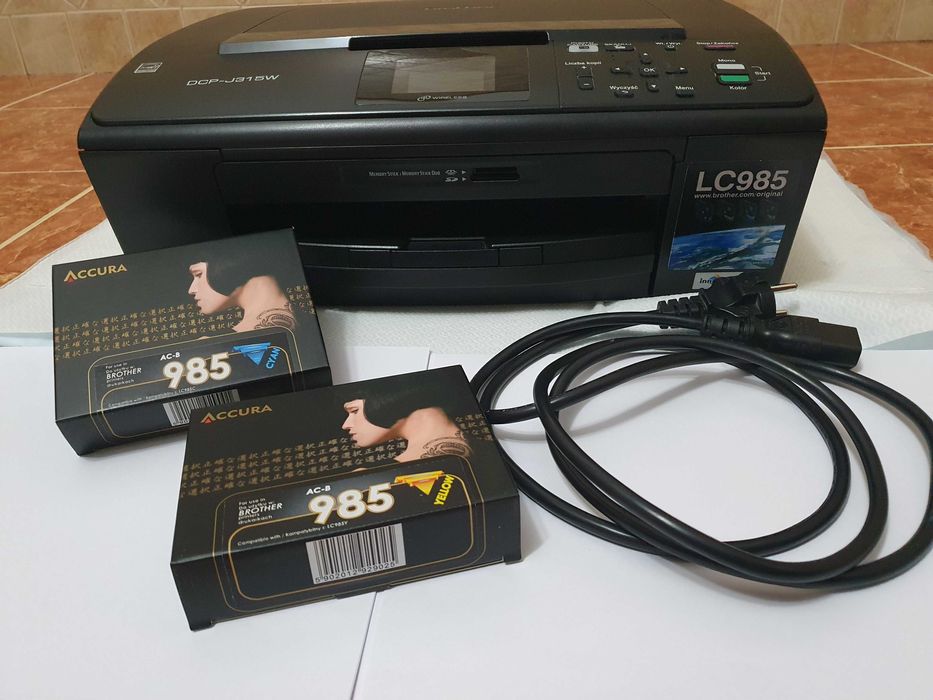Brother DCP-J315W: uszkodzony (usterka czarny+magenta) +2 tusze gratis