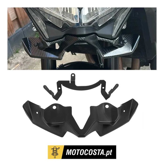 Spoiler Aerodinâmico Frontal Kawasaki Z900 - Asa Força Descendente