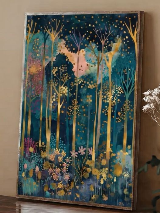 Plakat na materiale winylowym 40x60 Magiczny las Gustav Klimt