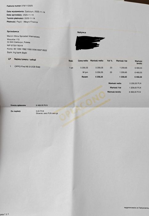 Oppo find n5 16/256 na gwarancji stan bdb cena atrakcyjna( przedłużam abonament zależy mi na szybkiej sprzedaży )