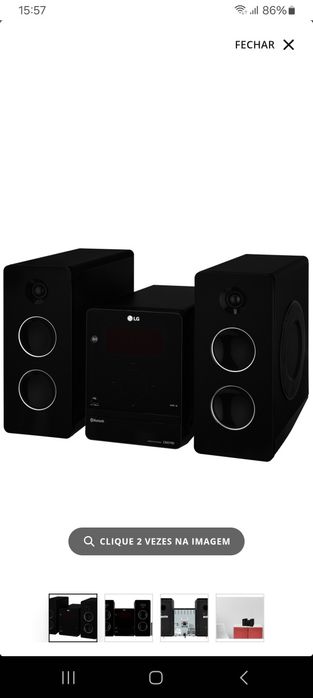 Aparelhagem  LG CM2760 Hi-Fi 160W RMS + Bluetooth + CD + USB + Comando
Micro Hi-Fi