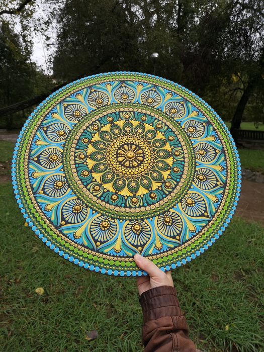 Portes Incluídos Mandala Pintada à Mão 50 cms