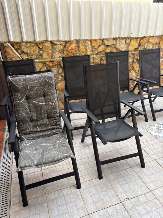 6 cadeiras reclinaveis JYSK