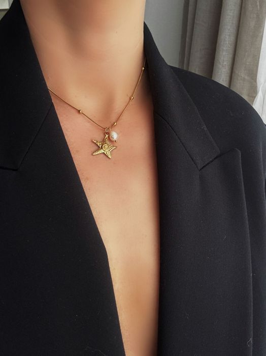 Naszyjnik Rozgwiazda SEA stal chirurgiczna 14k ZEZU JEWELRY