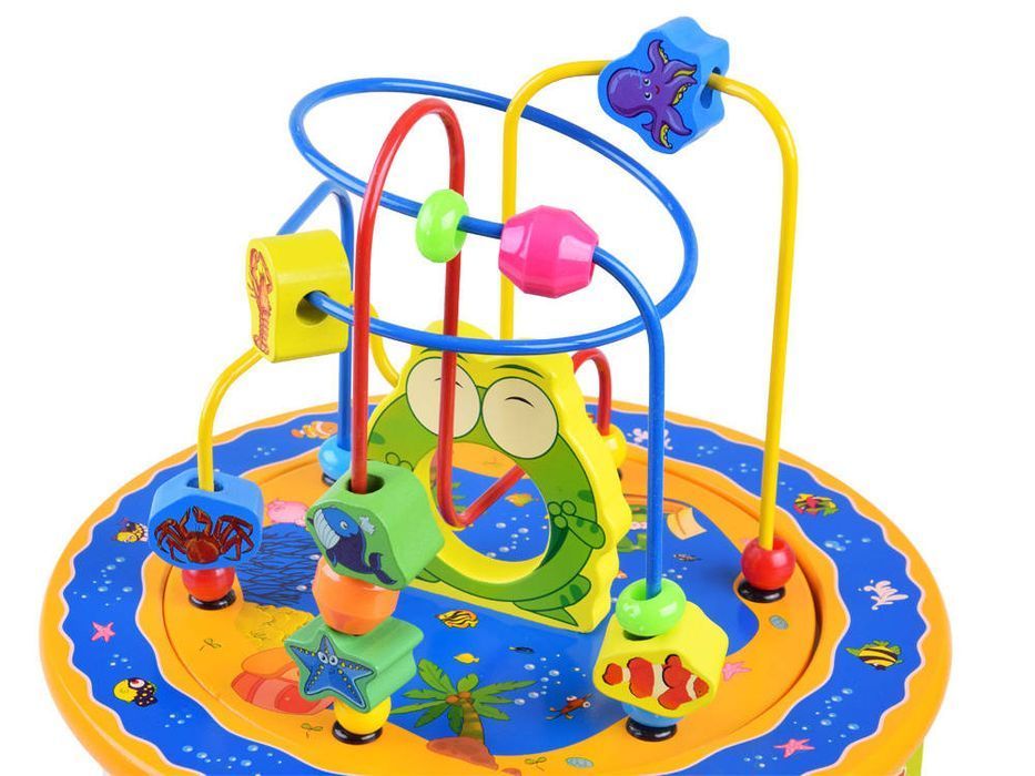 Drewniana Wieża Kostka Edukacyjna + Labirynt 8W1