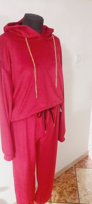 Dres welurowy welur oversize lola voga paparazzi style Święta