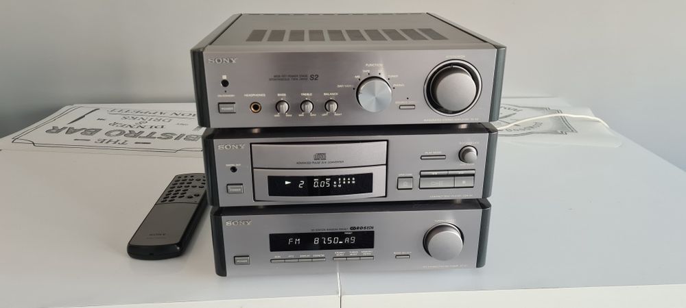 Wieża Sony TA S2, CD, Tuner, boczki piano grey