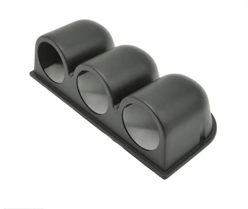 Suporte 3 manometros 52mm - Preto