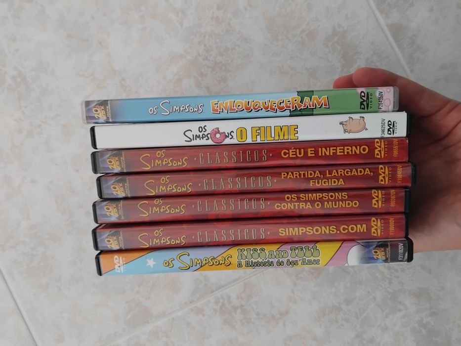 Lote de dvd dos simpsons