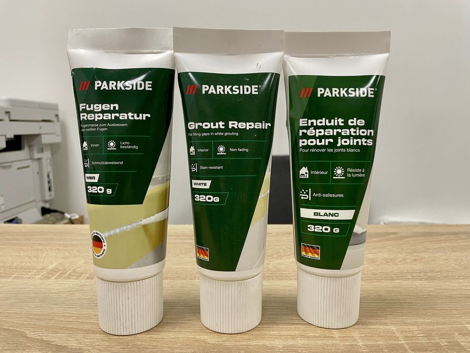 Затирка/герметик для швов БЕЛЫЙ для плитки/мозайки 320г PARKSIDE