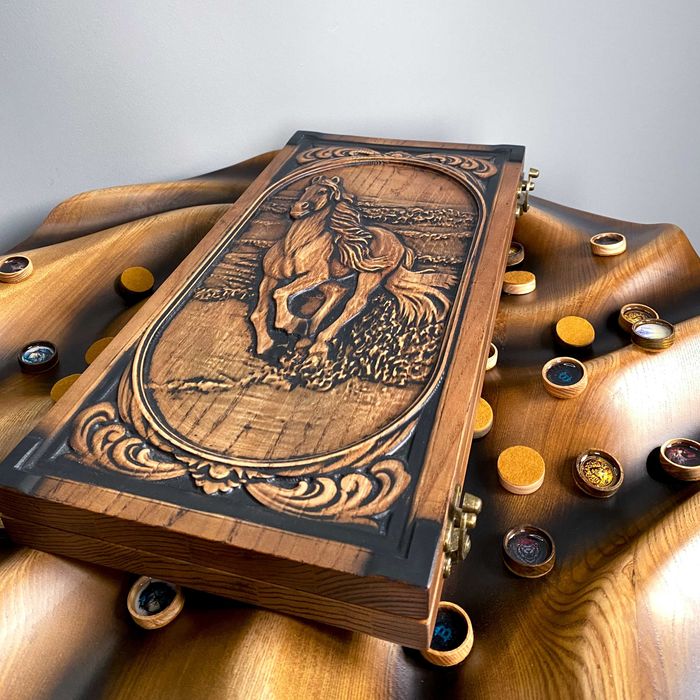 Подарочные Нарды Ручной работы из Дерева ручной работы Премиум