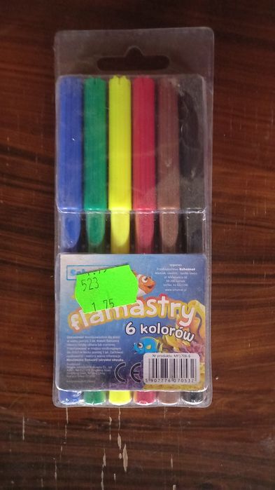 Flamastry 6 kolorów pisaki
