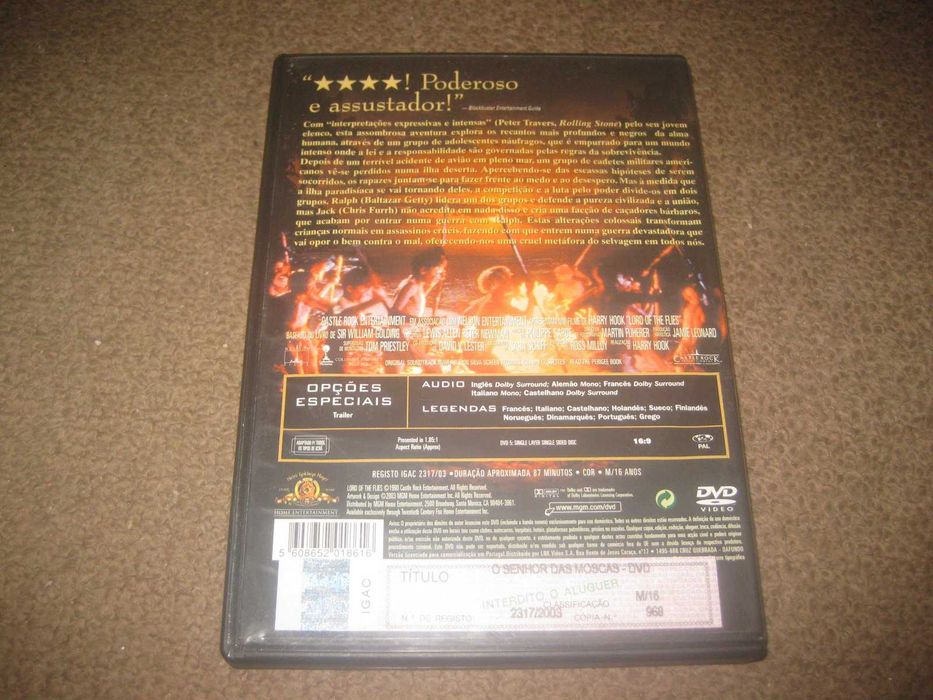 DVD "O Senhor das Moscas" de Harry Hook/Raro!