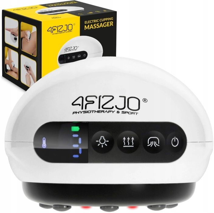 Bańka chińska elektryczna do masażu antycellulitowa 4FIZJO biała