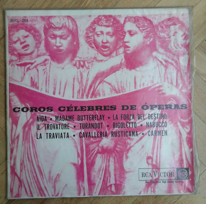 vinil: "Coros célebres de óperas – Aida, Madame Butterfly, etc…"