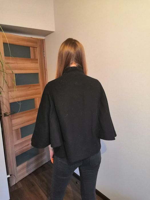 Пальто - пончо чёрное