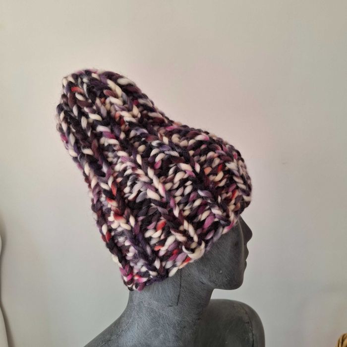 czapka handmade wełna merino