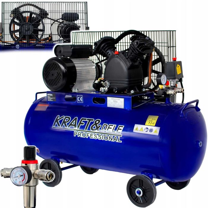 Kompresor Olejowy Sprężarka 100L 230V 2Tłokowy Powietrza New Model*