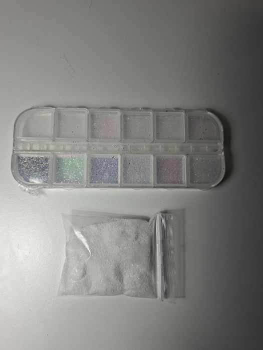 Brilhos brancos para nail designer manicure