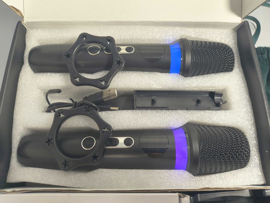 Mikrofony Carudi Bezprzewodowe Regulowane RGB 2PACK HIT