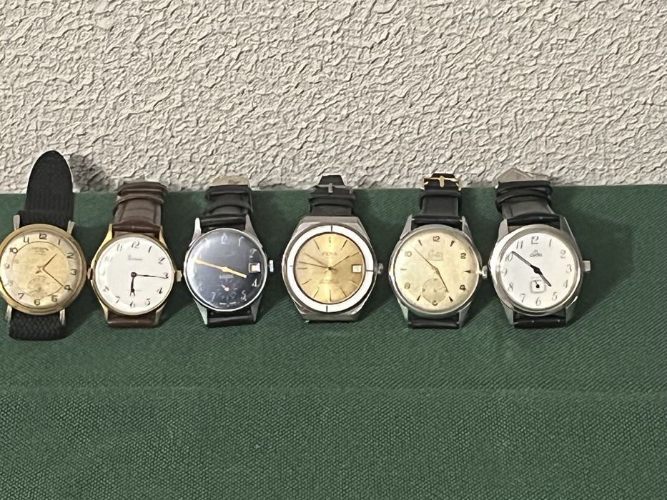 Seis relogios de pulso de corda tudo a funcionar troco