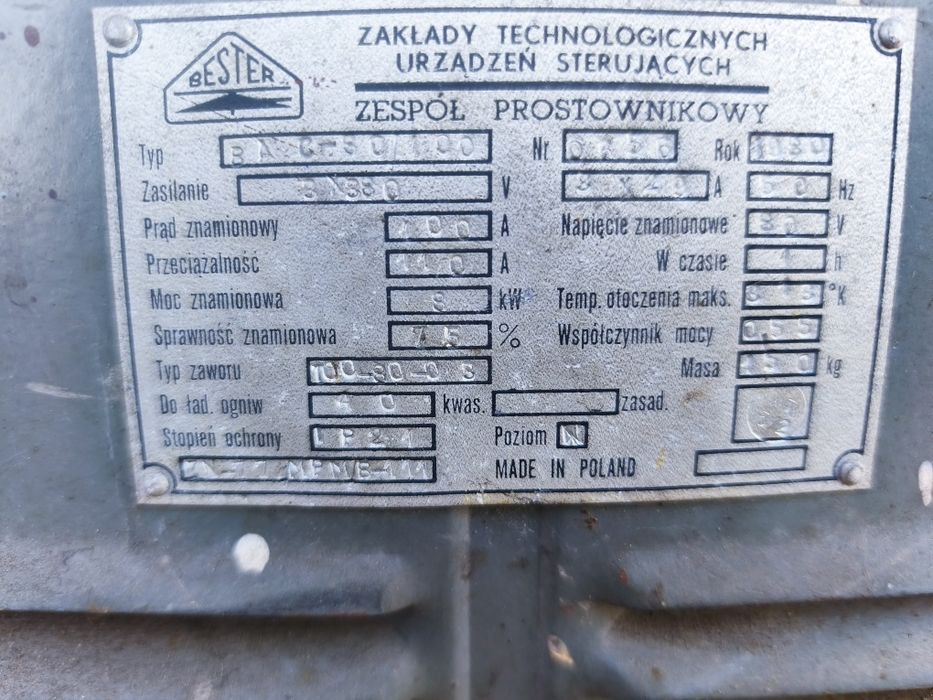 Prostownik Bester Bać 80/100 ładowarka wna 1320