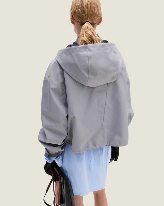 Блузон Miu Miu Tec Canvas Blouson Steel Gray