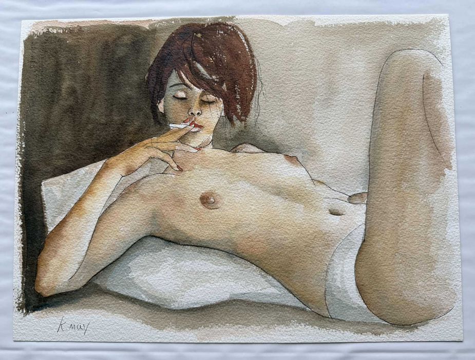 Akt kobiecy – sygnowana praca n°3