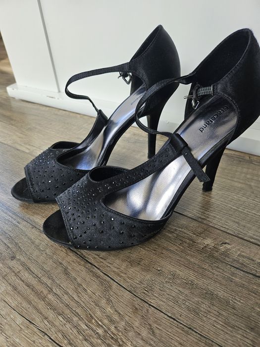 Szpilki z cekinami 38 damskie buty na obcasie szpileczki kobiece