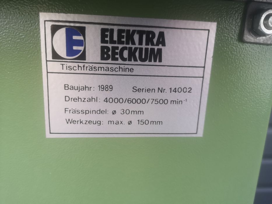 Frezarka Dolnowrzecionowa Elektra Beckum TF100