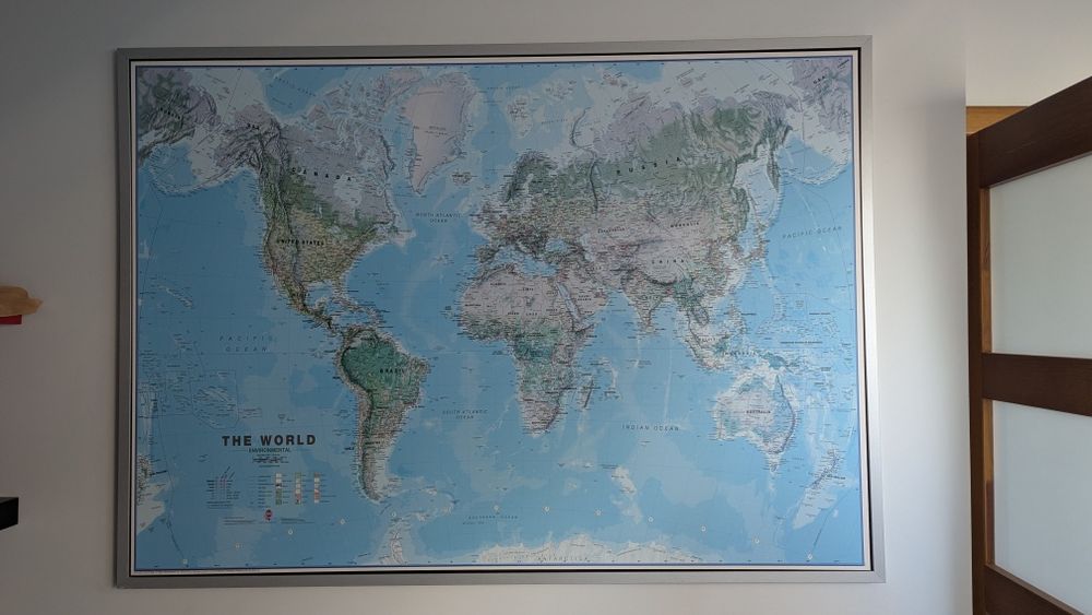 Mapa świata 100 x 140
