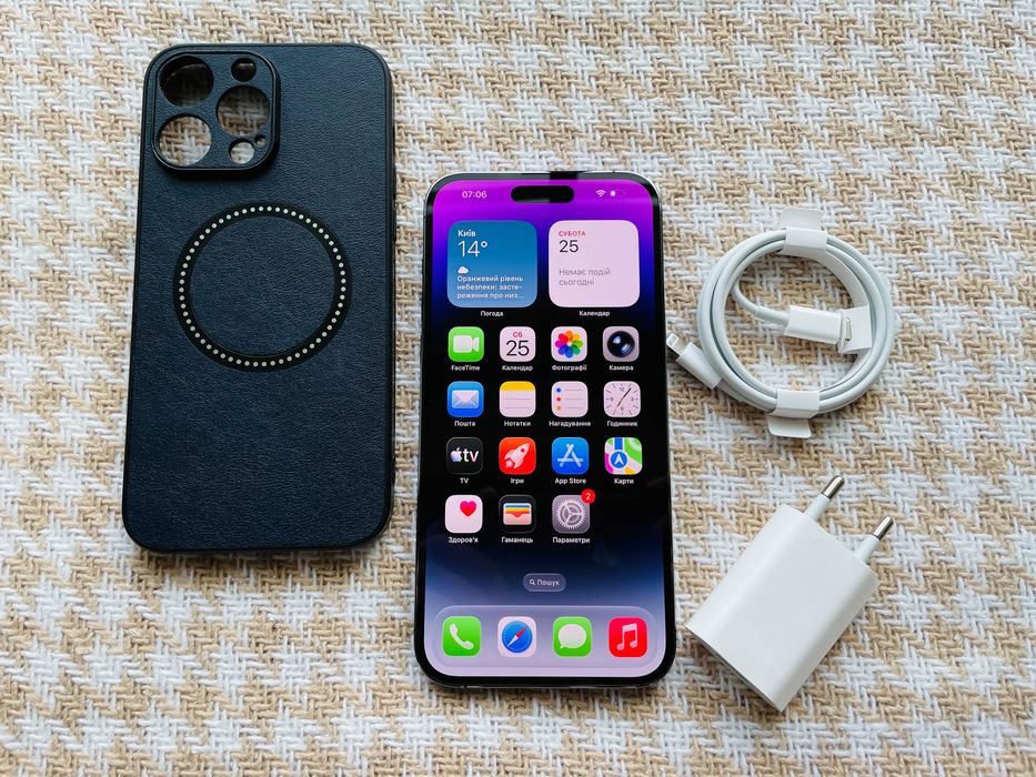 IPHONE 14 PRO MAX 128Gb ІДЕАЛ АКБ 96% 155ц. Deep Purple NEVERLOCK ( 38222)