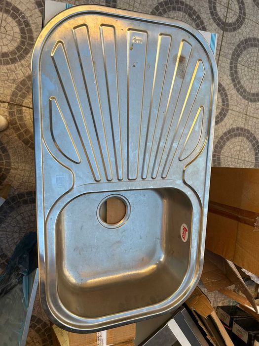 Lava-Loiças Teka Inox com Escorredor (83x43cm) - NOVO