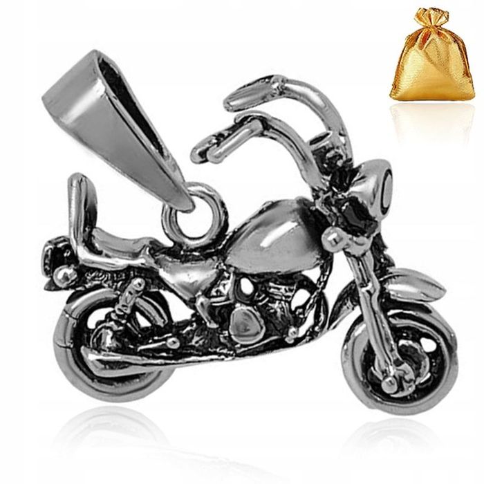 Srebrna Zawieszka Wisiorek Motocykl Chopper Srebro Próba 925 Na Prezen