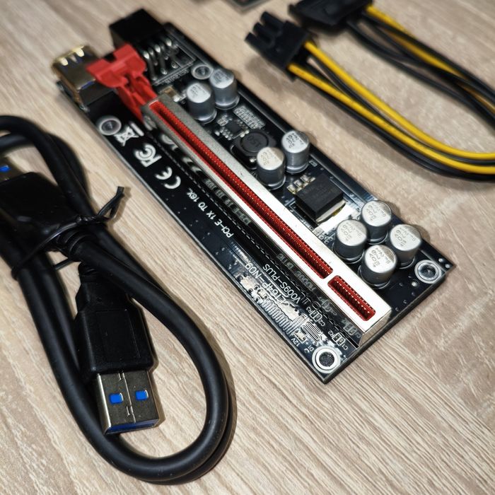 PCI-E Riser VER009S Plus 1X to 16X для підключення відеокарти