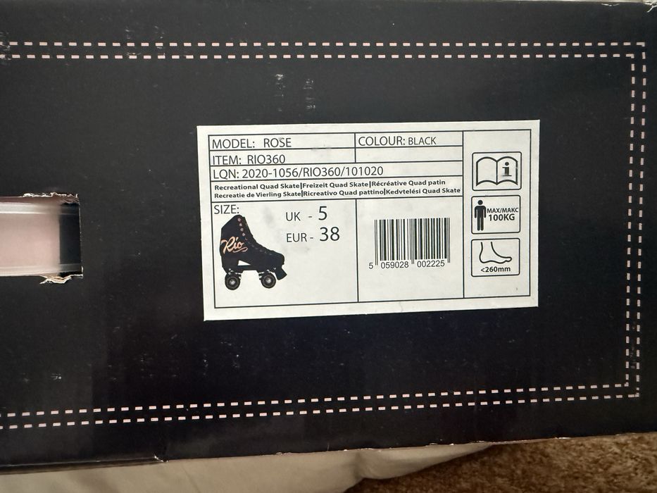 Ролики квади Rio Roller Rose розмір 38 Black